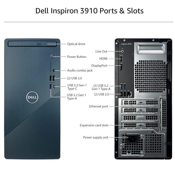 PC DELL INSPIRON 3910 i5 12VA 12GB RAM 256GB SSD+1TB HDD - Imagen 2