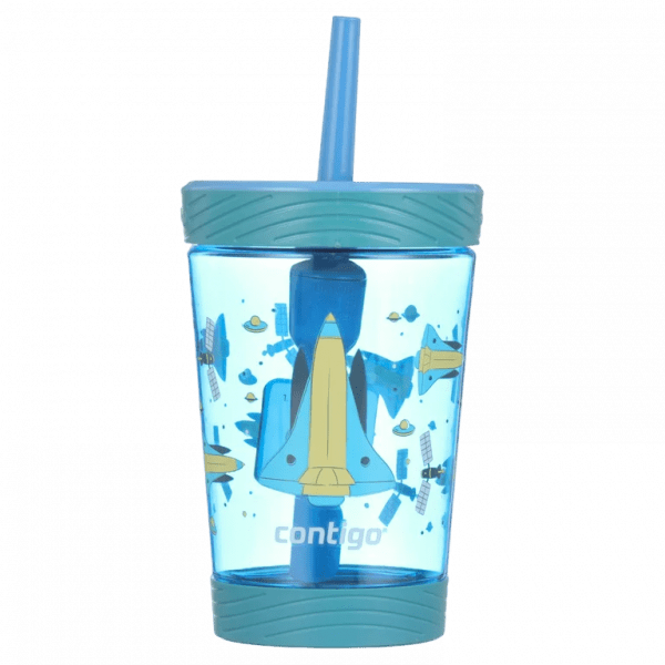 VASO CONTIGO KIDS STRAW TUMBLER 14oz GUMMY WITH SPACESHIP GRAPHIC