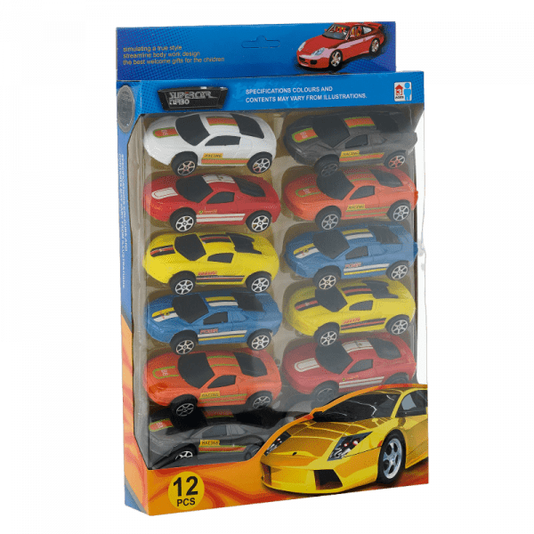 AUTOS DEPORTIVOS PARA NIÑOS, 12 PIEZAS