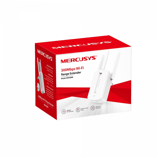 EXTENSOR DE RANGO WI-FI MERCUSYS 300MBPS 2ANT MW300RE BOX