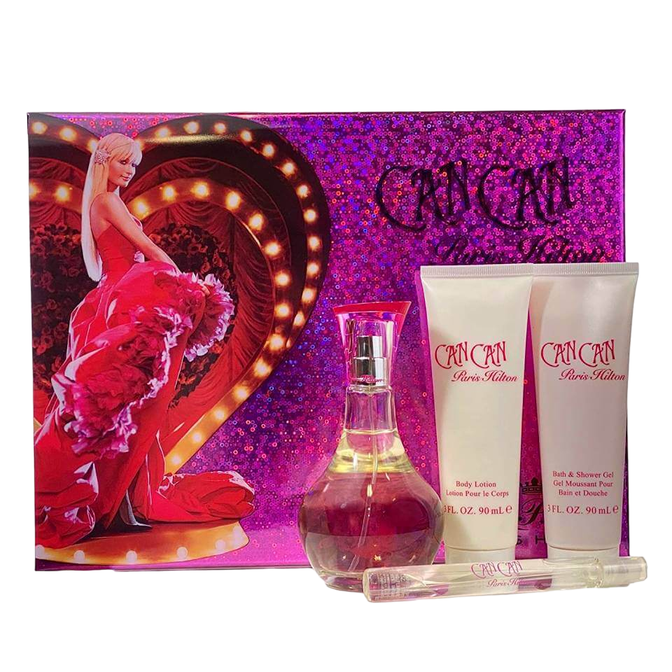 PERFUME PARIS HILTON ESTUCHE CAN CAN 3 PZS DAMA 1 PERFUME PARIS HILTON ESTUCHE CAN CAN DAMA