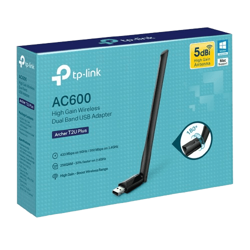 ADAPTADOR USB INALAMBRICO TP-LINK DOBLE BANDA AC600 ARCHER T2U PLUS 1 ADAPTADOR USB INALAMBRICO TP-LINK DOBLE BANDA AC600 ARCHER T2U PLUS