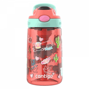 TERMO CONTIGO KIDS AUTOSPOUT CLEANABLE 14oz CORAL LLAMAS