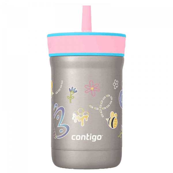 VASO CONTIGO KIDS LEIGHTON PT 12oz SS BLUERASP BUTTERFLY