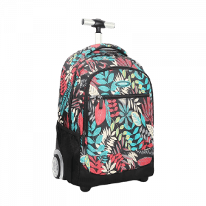 BOLSO CARRY ON AOKING CON COBERTOR DE RUEDAS NEGRO DE FLORES SLN88036-8