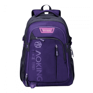 AOKING BOLSO ESCOLAR POLIESTER NEGRO/MORADO SN57605-10ABK/PUP