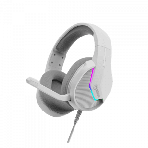 AUDIFONOS MARVO TACTIC 40 WHITE WIRED CON CABLE PARA VOLUMEN Y MICROFONO RGB ESTATICO USB +3.5 H8618