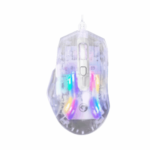 MOUSE MARVO MISTIC 40 TRANSPARENTE RBG 6 BOTONES 1200-7200 DPI M413