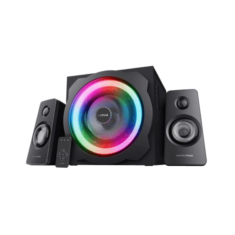 CORNETA TRUST TYTAN 2.1 CON SUBWOOFER RGB GXT629 1 CORNETA TRUST TYTAN 2.1 CON SUBWOOFER RGB GXT629