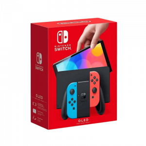 NINTENDO SWITCH OLED RED & NEON BLUE